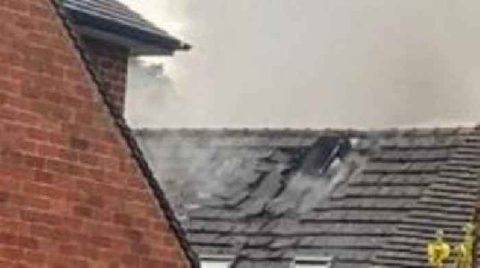 House set alight by suspected lightning strike