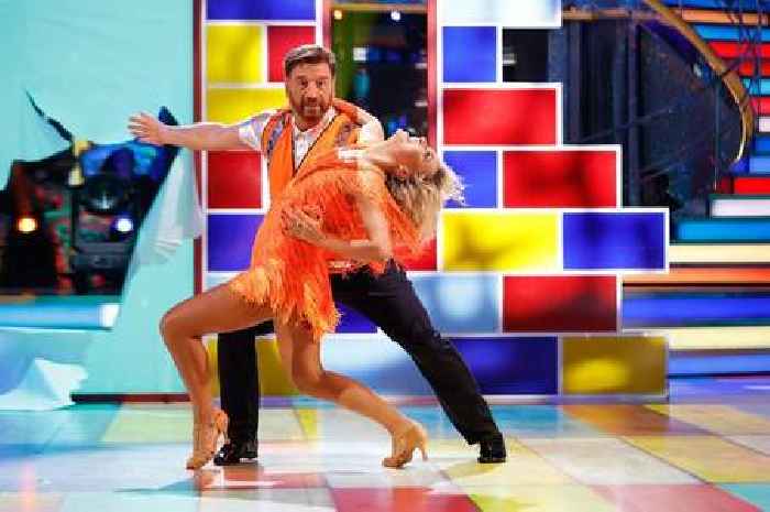 Strictly's Nick Knowles has birthday cake shoved in his face after DIY SOS inspired debut live dance