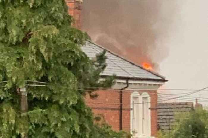 Welsh home in flames after suspected lightning strike