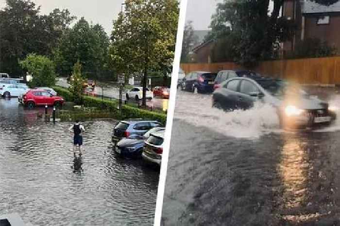 Live amber weather warning as schools close and Met Office forecasts Gloucestershire rain deluge