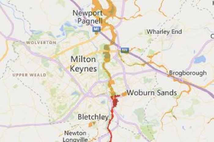 Milton Keynes road closures today as flood alerts issued and amber weather warning in force