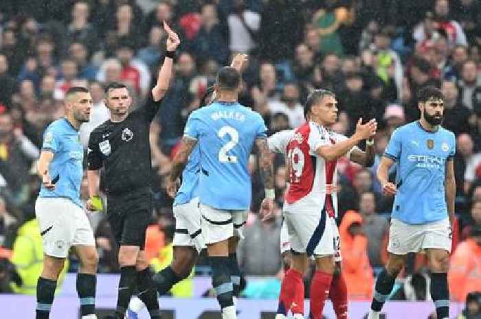 Alan Shearer and Roy Keane agree on Leandro Trossard Arsenal red card vs Man City