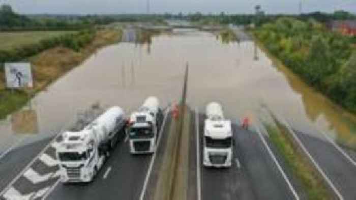 Flash floods and amber warning as more rain expected overnight