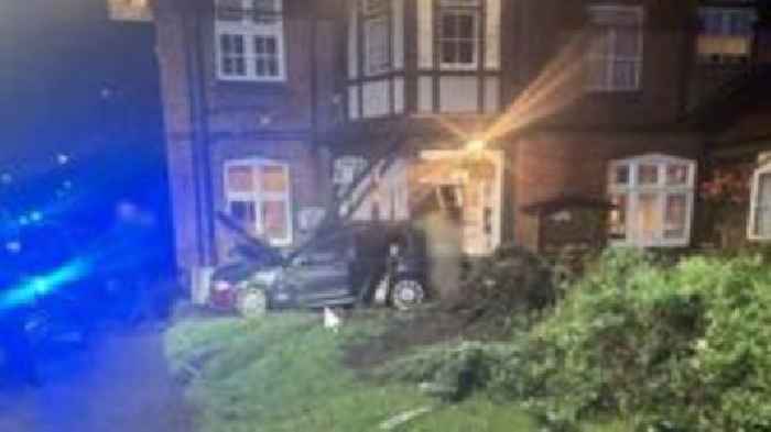 Car ploughs into pub wrecking part of bar area