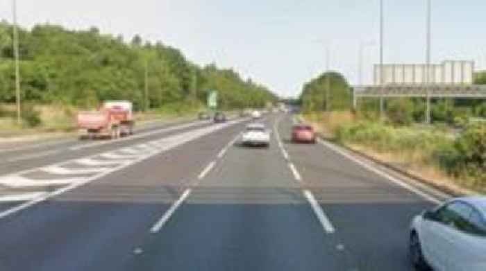 A2 closed after car hits lamp-posts and bridge