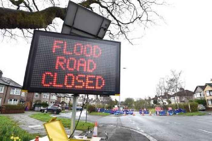 Roads closed as heavy rain batters Hertfordshire and Met Office weather warning in force