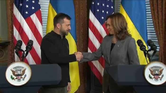 Harris takes aim at Putin alongside Zelenskyy - and makes 'surrender proposals' swipe at Trump