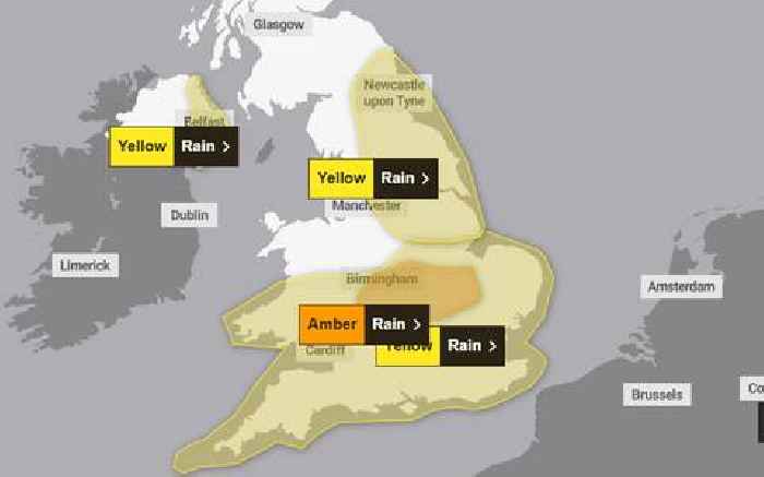 Amber warning for heavy rain issued - with 'rivers continuing to rise'