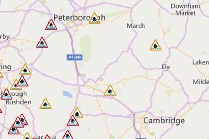 Full list of flood alerts and warnings across Cambridgeshire after heavy rain overnight