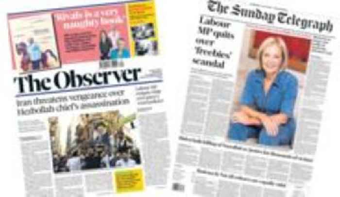 The Papers: Labour MP resigns over gifts row and Iran warns Israel over assassination