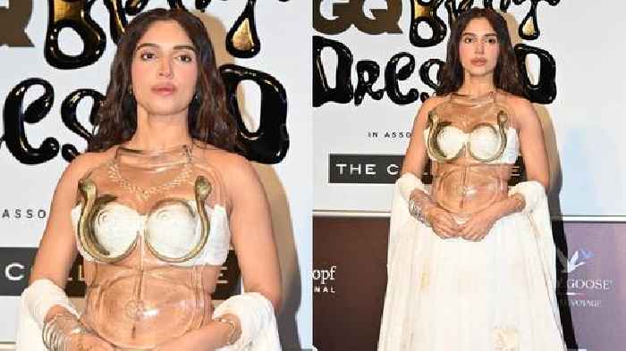 Bhumi Pednekar trolled for ‘Naagin’ look with snake breastplate and glass belly