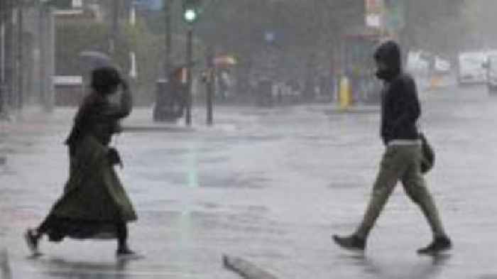 Rain and strong wind warning for parts of Wales