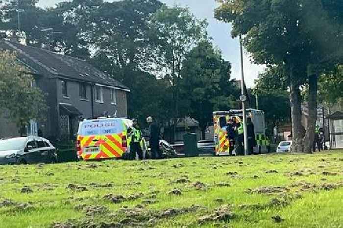 Man rushed to hospital after motorbike and bus crash in Scots town