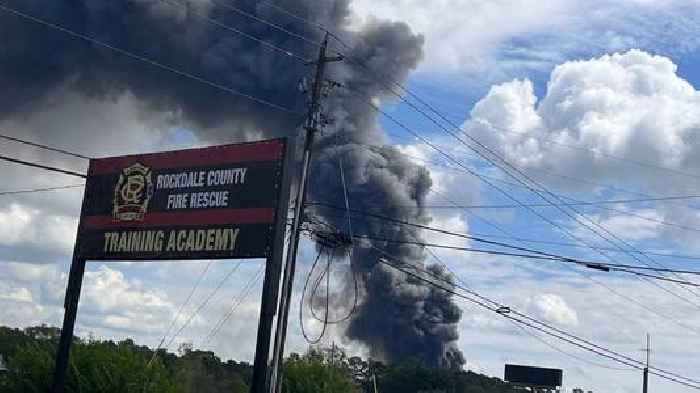 Roads shut and residents evacuated as chemical plant fire sends huge plume of smoke into the sky