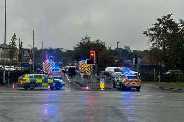 Live updates as Stoke-on-Trent road coned off outside Aldi and 999 crews on scene