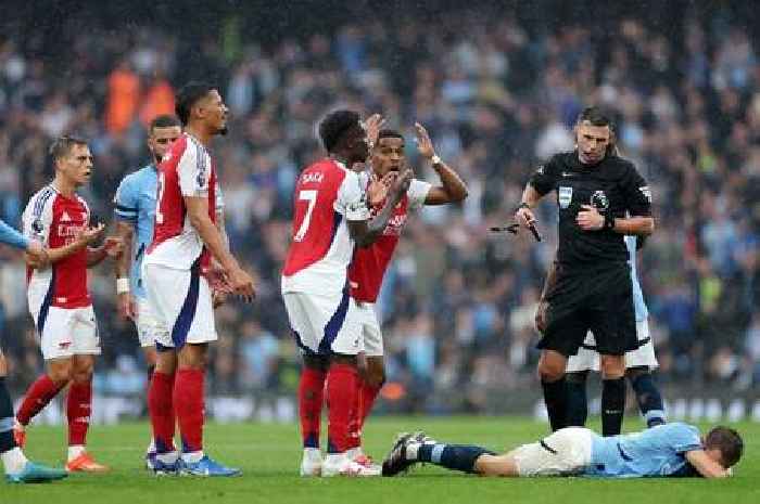 Michael Oliver's Arsenal refereeing record and huge Man City difference as he's left off list