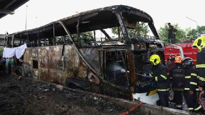 Dozens feared dead after school bus catches fire