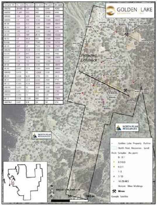 Golden Lake to Expand Current Drill Program to Include the Sterling Tunnel Mine Locale at Jewel Ridge, Battle Mountain-Eureka Gold Belt, Eureka County, Nevada