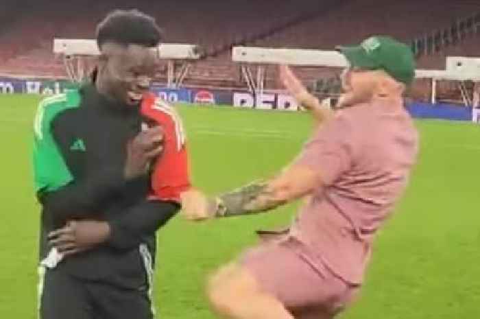 Conor McGregor apologises to Bukayo Saka in new footage from Arsenal vs PSG visit