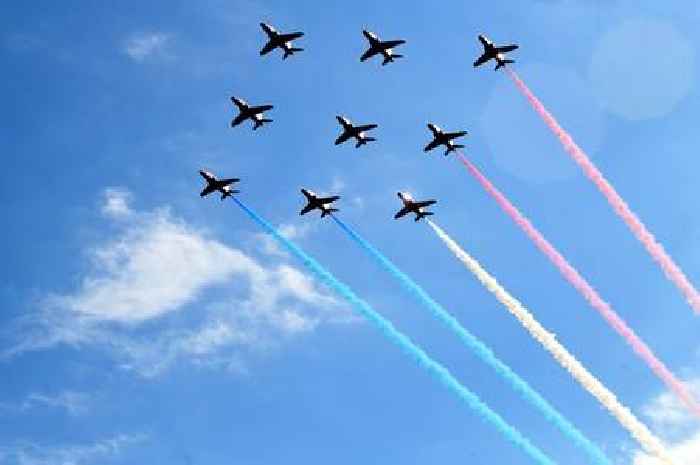 Red Arrows times and routes today as flightpath goes over Cambridgeshire twice