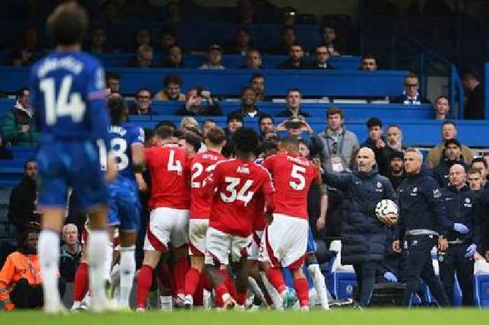 Chelsea red card verdict after VAR check for 'slap' in Nottingham Forest brawl