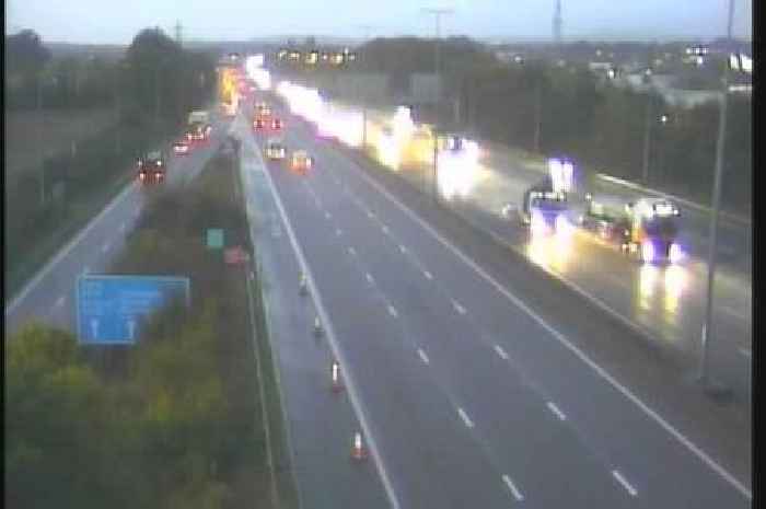 Live: M5 traffic queues after crash in Devon