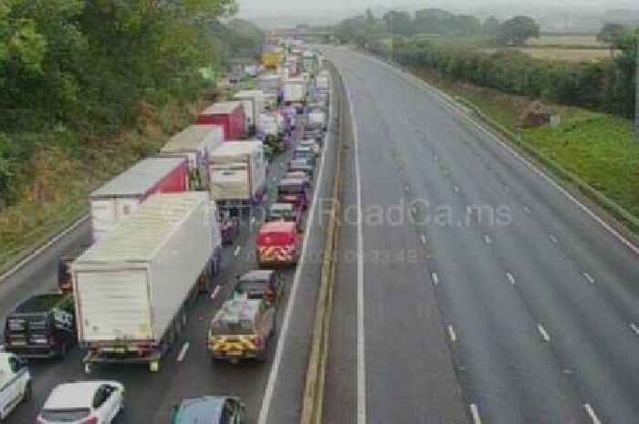 Live M6 updates as 'all traffic' brought to a stop in North Staffordshire