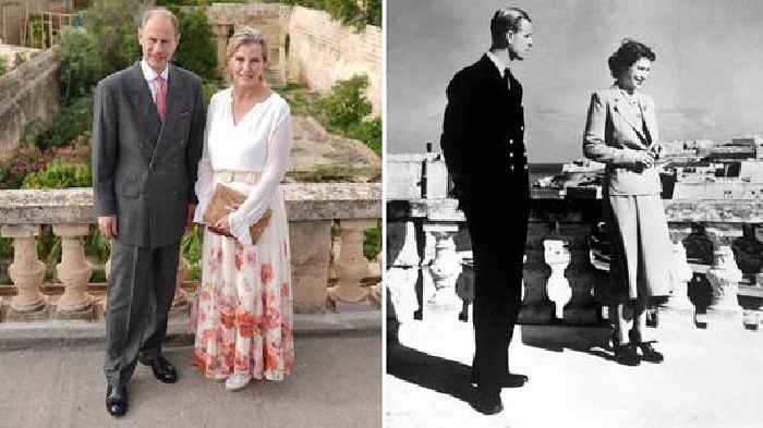 Royals visit late Queen and Prince Phillip's Malta villa