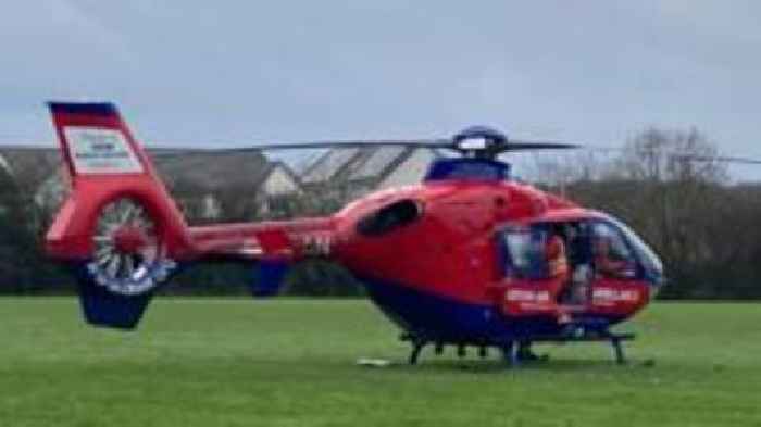 Motorbike rider airlifted to hospital after crash