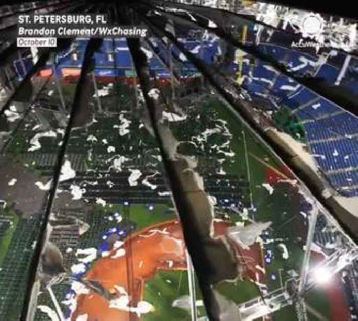 Tampa Bay Rays’ Tropicana Field ripped to shreds by Hurricane Milton