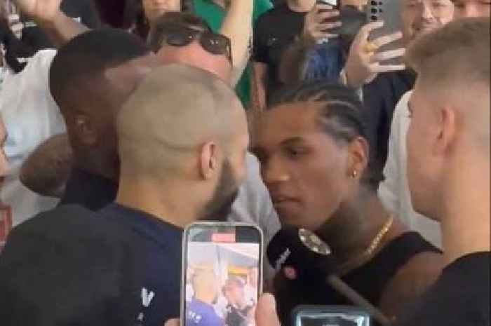 Conor Benn shoves Chris Eubank Jr in heated hotel lobby clash