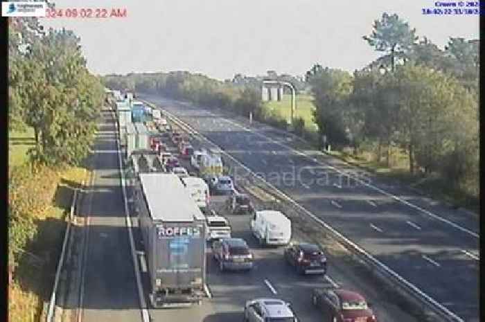 M11 shut in both directions after crash - live traffic updates