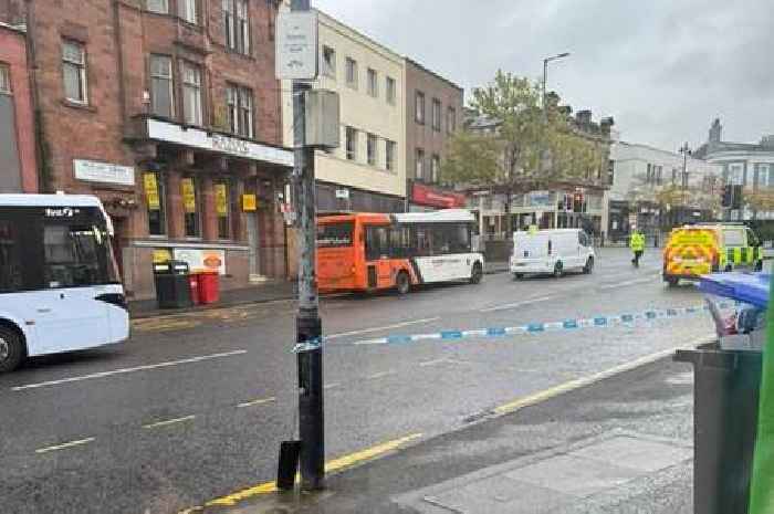 Driver dies after horror crash with bus and three cars in Scots town