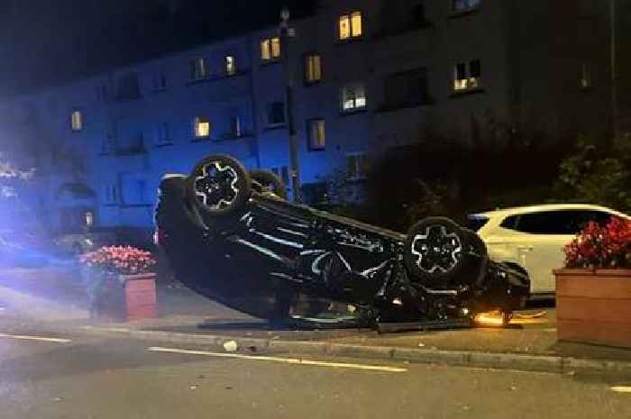 Girl, 3, rushed to hospital after car flips on Scots road as woman charged