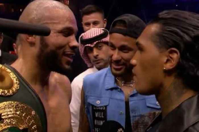 Neymar plays bizarre peacemaker role as Chris Eubank Jr and Conor Benn square off again in post-fight ring exchange