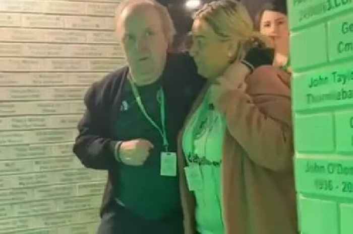 Paralysed Celtic fan walks down Parkhead tunnel in emotional video