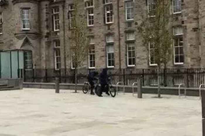 Masked thieves caught on camera stealing bike outside Scots university