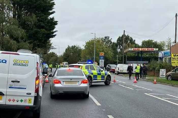 Man hospitalised after motorcycle and truck crash on busy road near Rayleigh