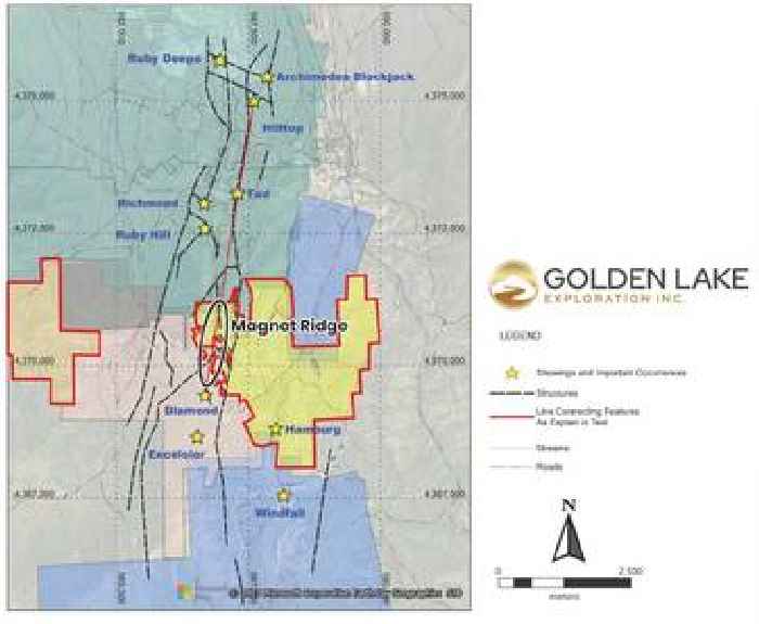 Golden Lake Set to Drill Magnet Ridge Induced Polarization (IP) Anomaly & Provides Drilling Update on Its Jewel Ridge Property in The Battle Mountain-Eureka Gold Belt, Eureka County, Nevada