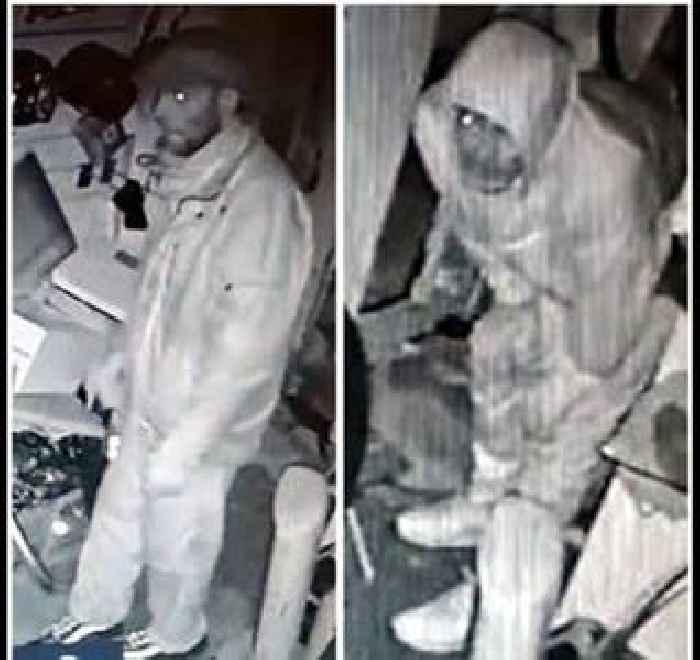 CCTV images of two men released after burglary at Hythe shop