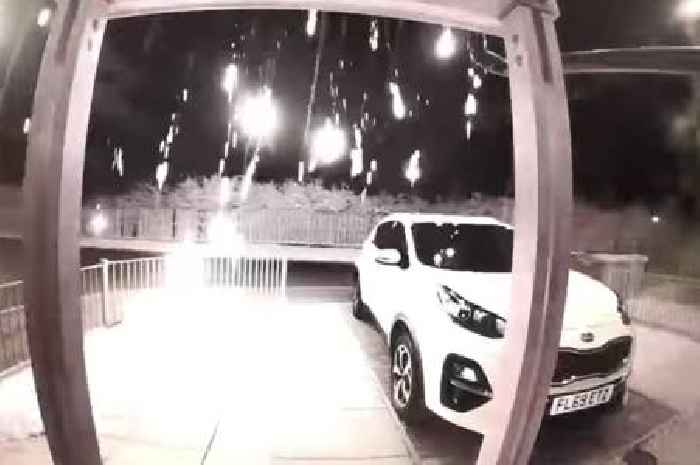 Scots family and kids 'terrified' after yobs launch fireworks at their home