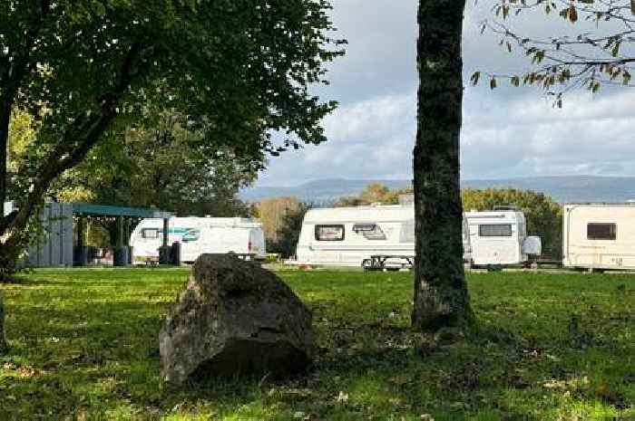 Caravans take over popular visitor spot as coffee shop surrounded