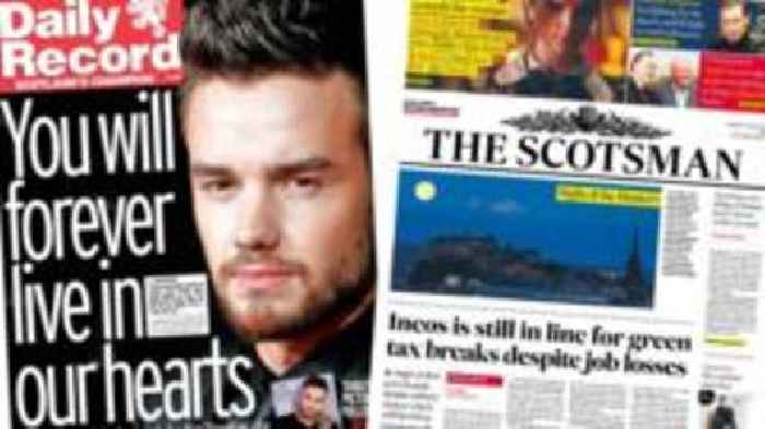 Scotland's papers: Tributes to Liam Payne and green tax breaks for Ineos