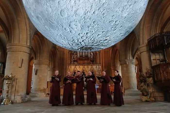 Giant model of the moon captivating visitors in Nottinghamshire