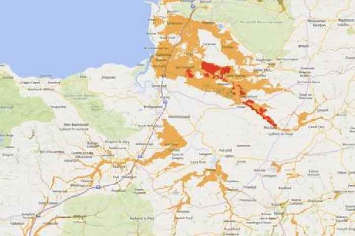 Red flood warnings issued for Somerset as Storm Ashley approaches