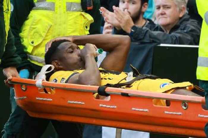 Former Arsenal star Danny Welbeck gets oxygen and stretchered off in horror Brighton injury