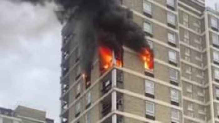 Residents evacuated from tower block after fire