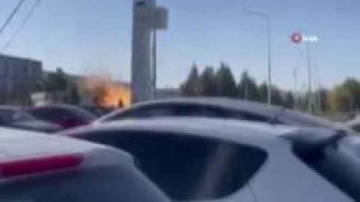 Watch: Explosion and gunshots seen near Ankara