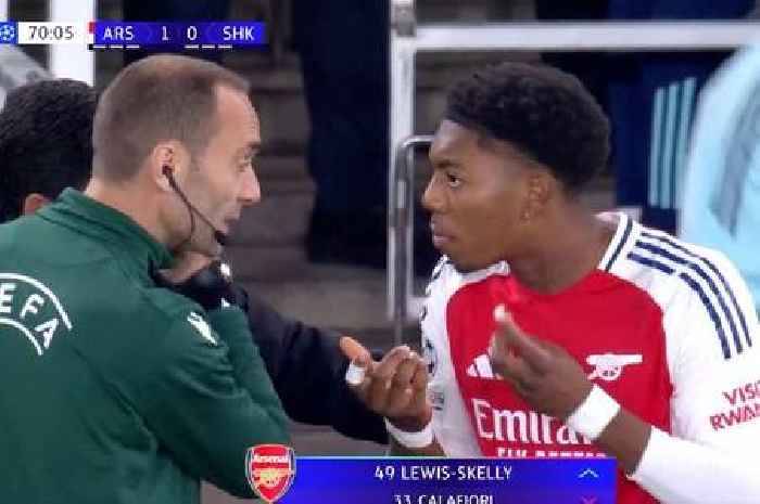 Fuming Arsenal starlet suffers wardrobe malfunction during Champions League clash