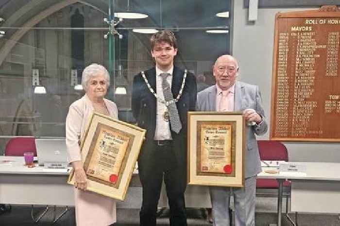 Newton Abbot couple awarded Freedom of the Town for decades of service